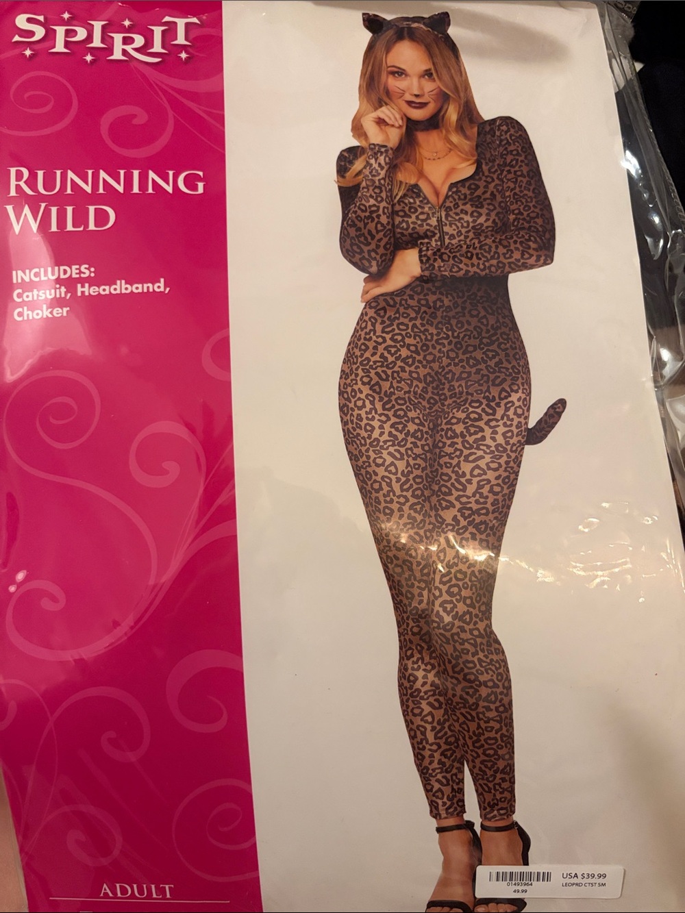Spirit Leopard Print Long Sleeve Catsuit - Brown & Black
